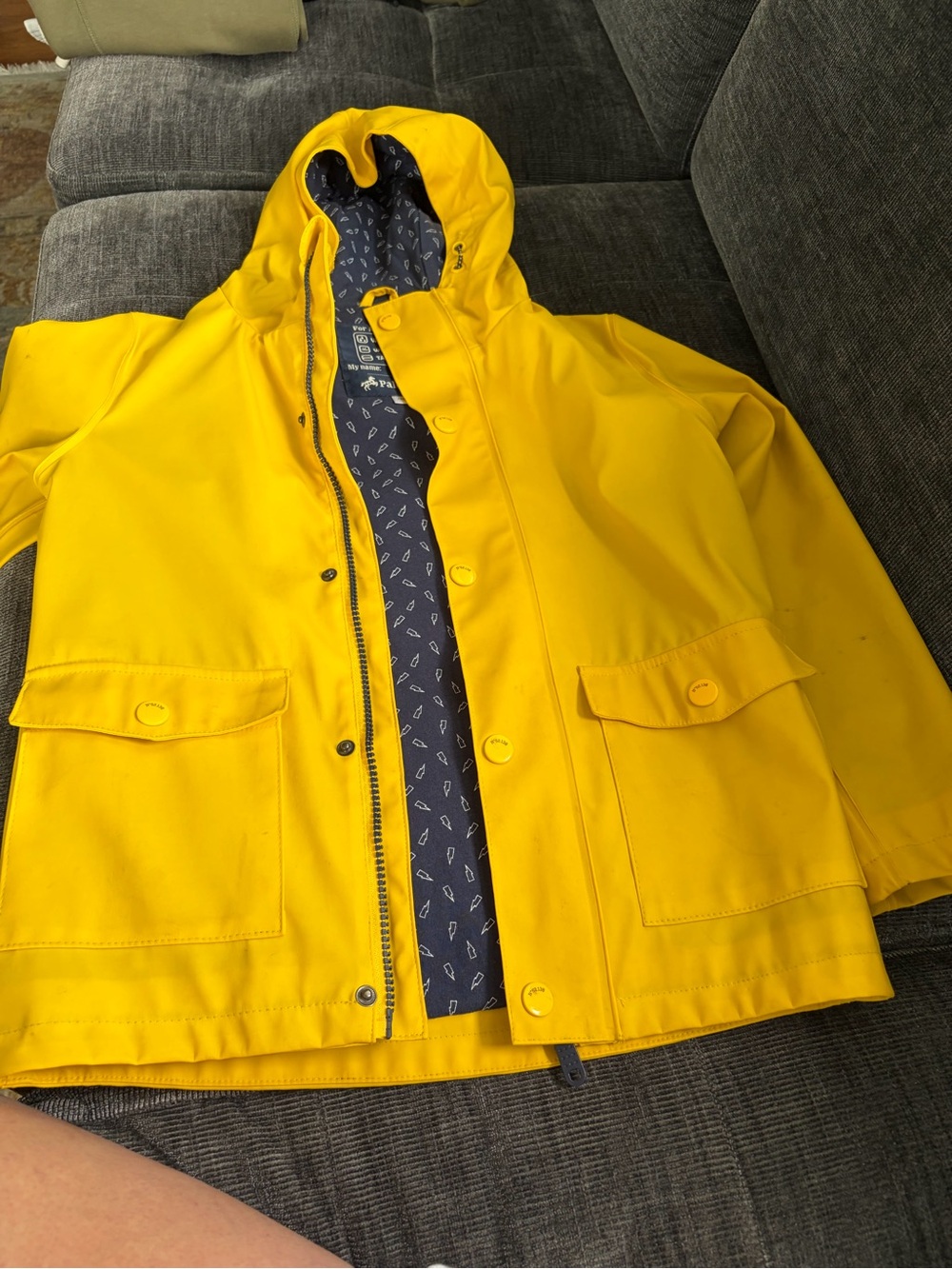 Kids' Yellow Raincoat with Hood